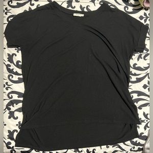 2 piece Zenana Black Pj Oversized L shirt& L short set-size L